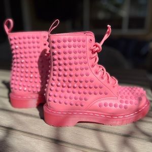 Dr. Martens Acid Pink Spiked Boots